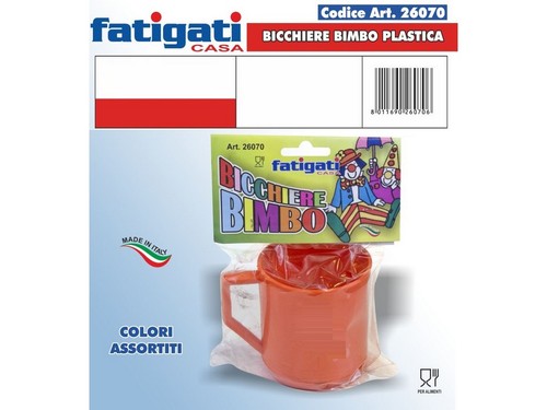 Bicchiere plastica bimbi con - plastica,